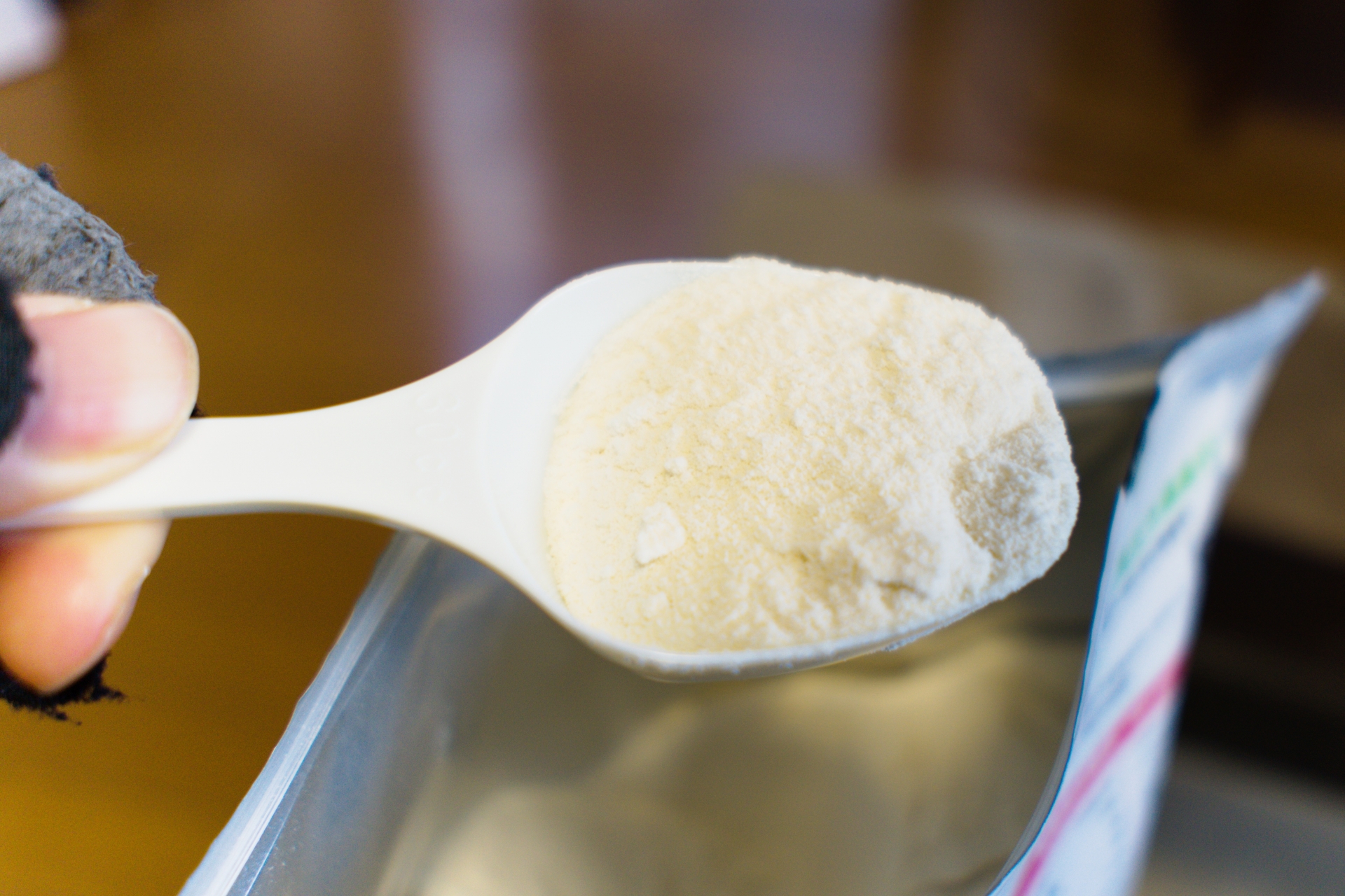 Protein Powder on a spoon
